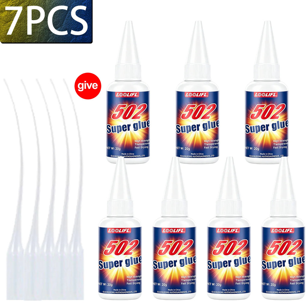 Fast Drying 502 Super Glue Instant Strong Bond Clear Adhesive For Metal Plastic Wood Glass Ceramic Rubber Industrial Hardware