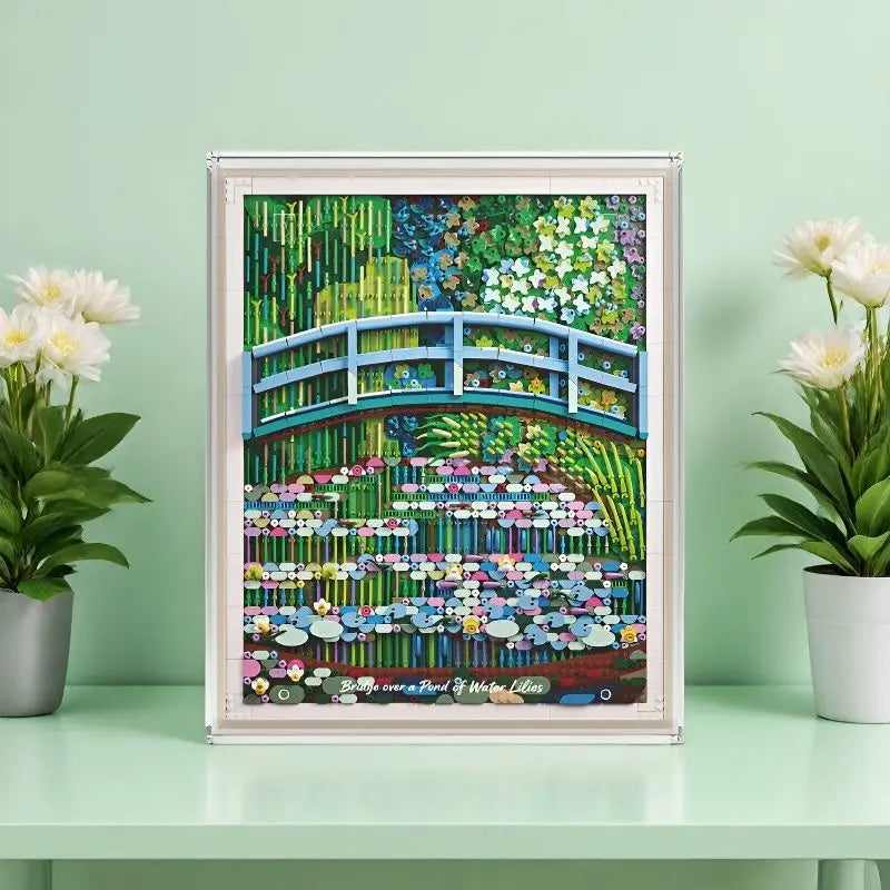 The 2026 new beautiful floral mural model is suitable for home living room decoration (limited to building blocks only)