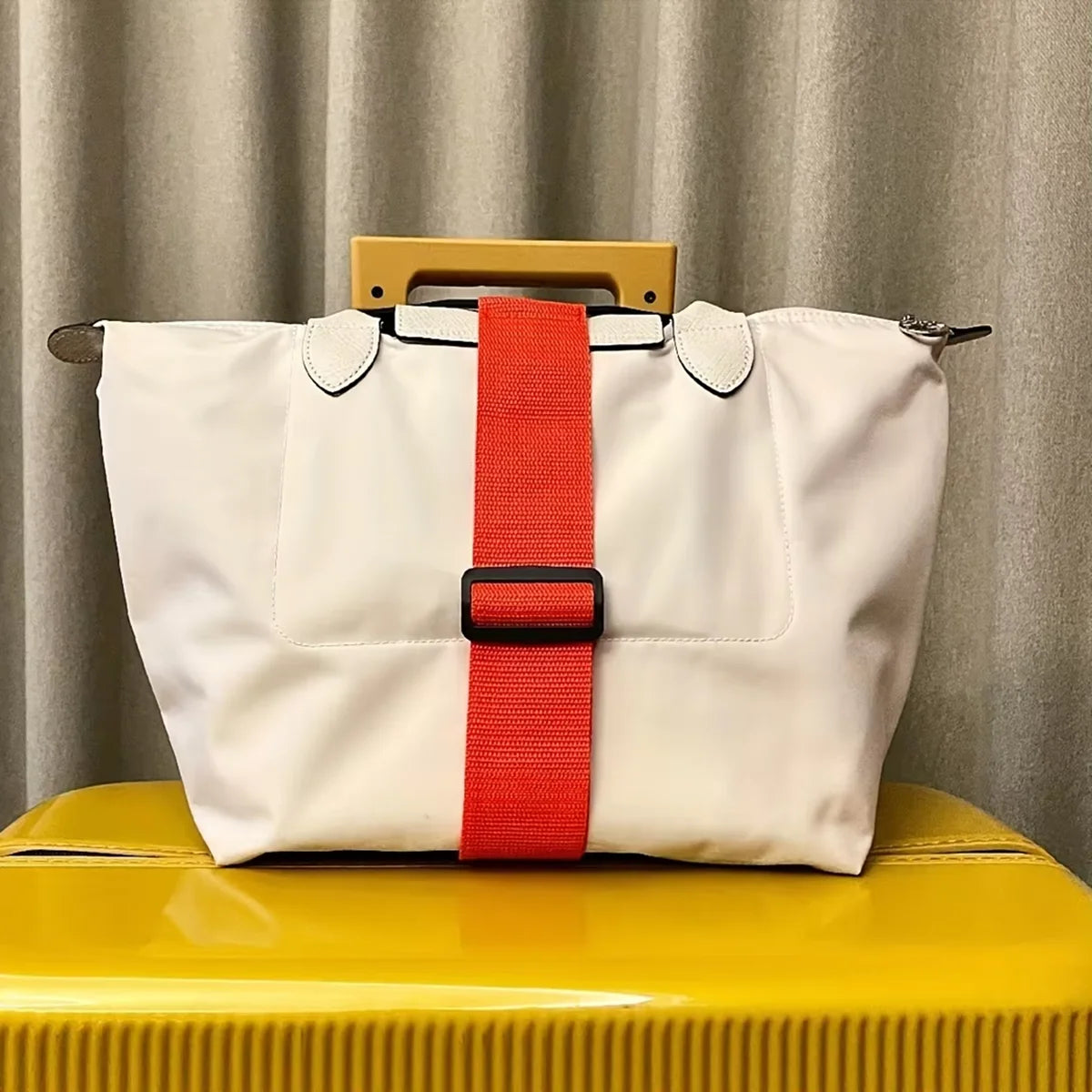 Adjustable Luggage Add A Bag Strap, Multicolor Suitcase Connecting Belt with Elastic Loops to Secure Extra Bags for Travel