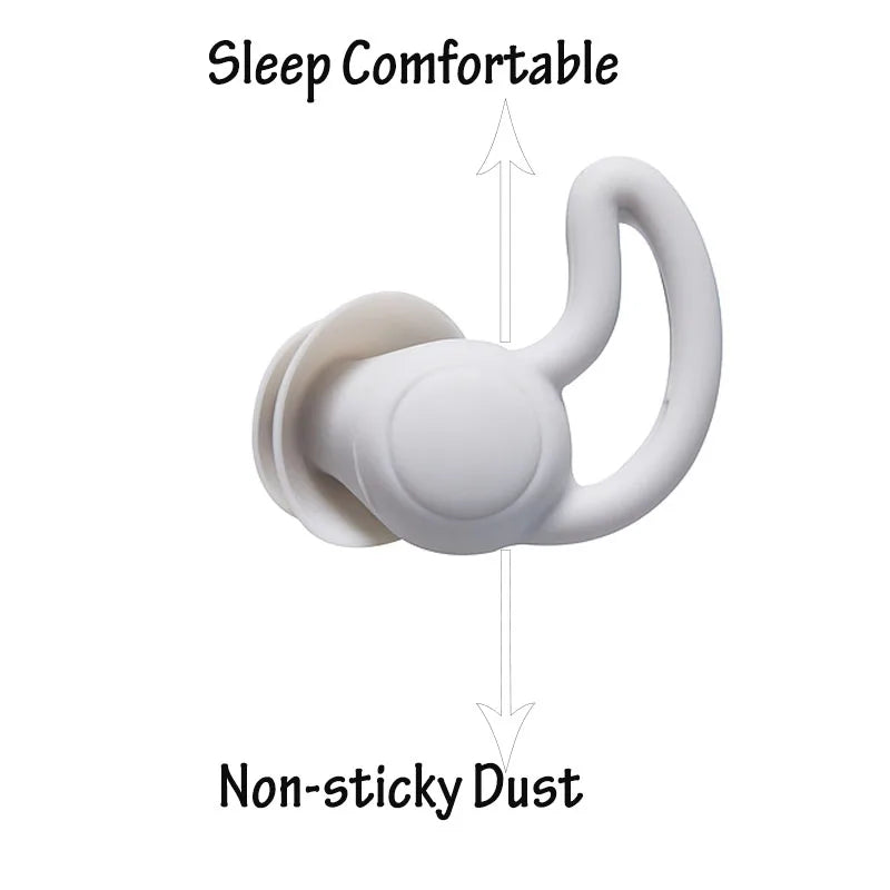 Washable Silicone Earplugs with Noise Cancelling Features Perfectly Designed for Sleeping on Your Side or Active Environments