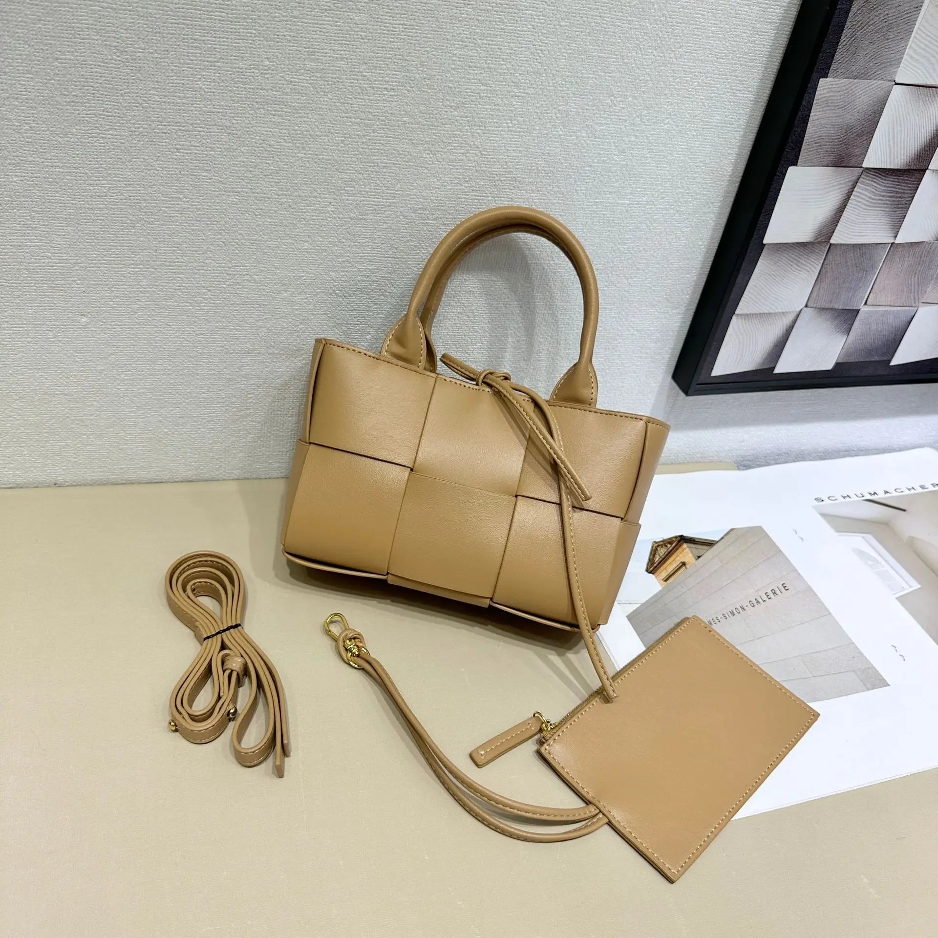 Women Luxury Messenger Purse Shopper Solid Color Commuter Bag Elegant Leather Diaper Bag Large Capacity In Vogue Style
