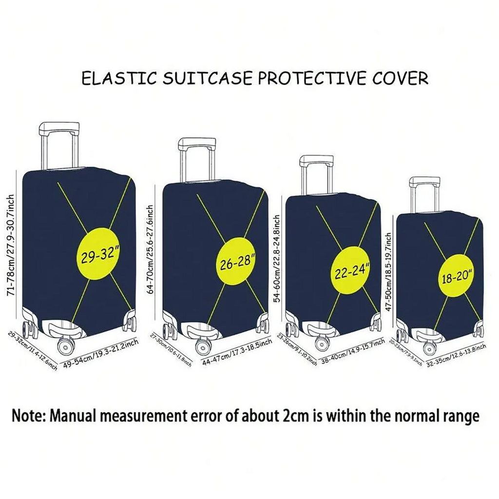 Luggage Protective Cover With Cartoon Print