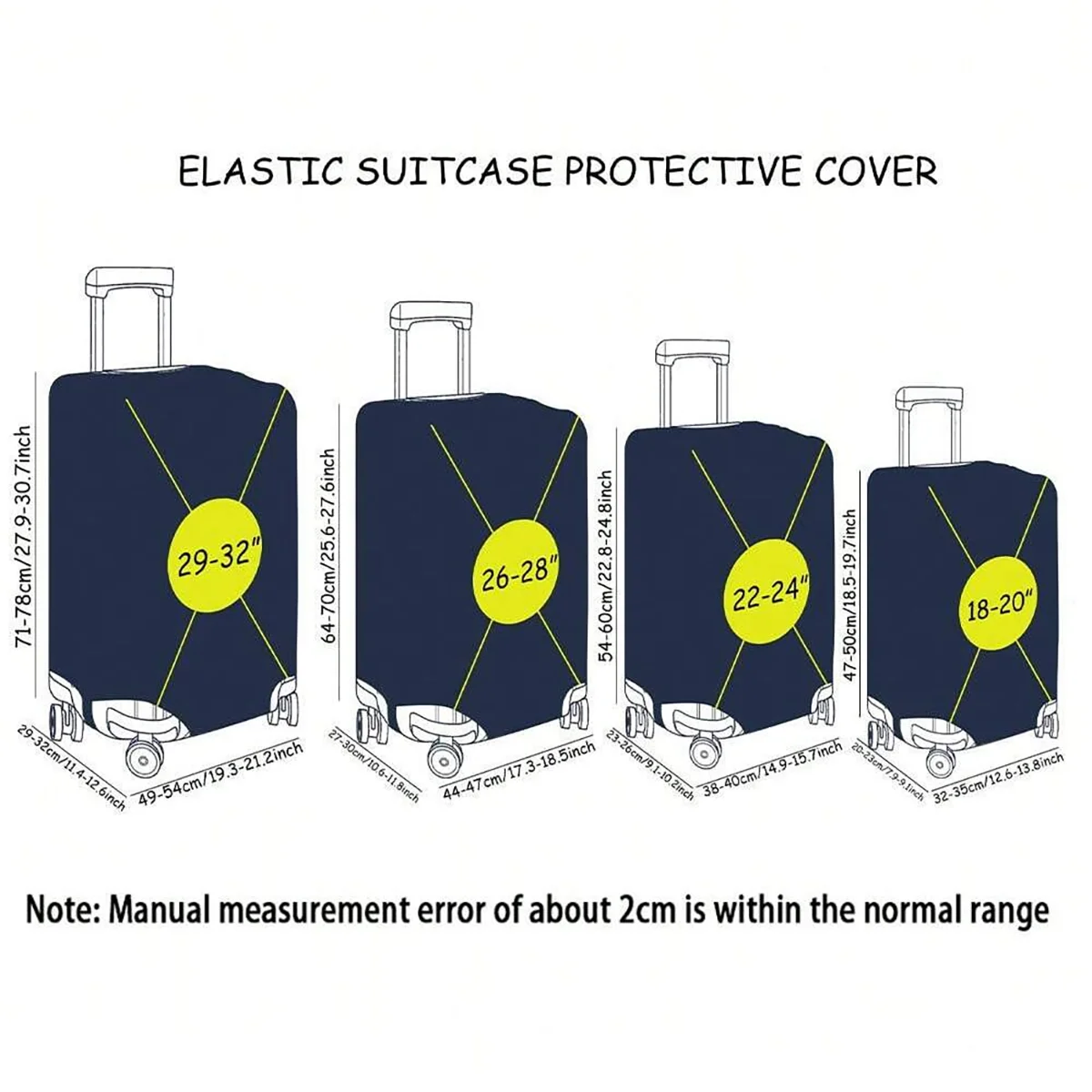 Double turtle deep-sea pattern luggage protection cover, suitable for 18-32 inch luggage covers, luggage handle gloves, travel a