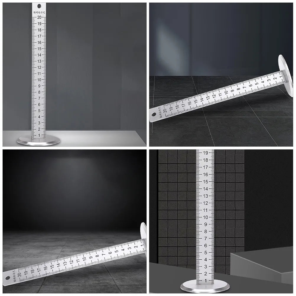 Precision Level Tool Stainless Steel Tiling Level Ruler Floor Tile Contour Measuring Positioning for Professional DIY