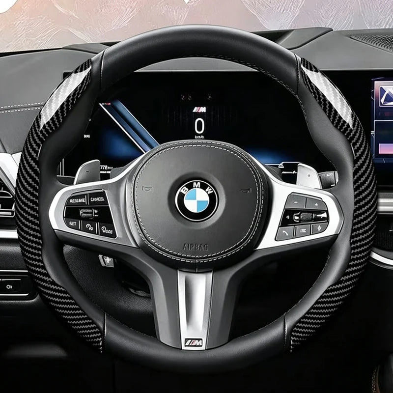 Suitable for Bmw Carbon Fiber Texture Steering Wheel Cover  for X3 3 5 2 4 1 7 8 Series X1 X5 X2 X4 X6 X7 Ix I4 I5 I7 Z4