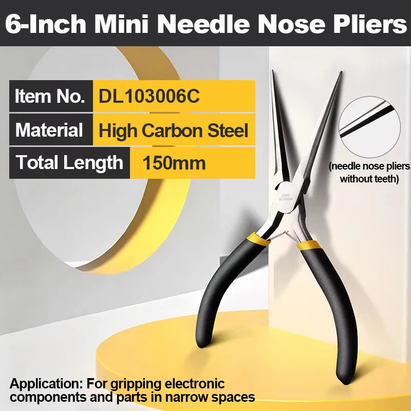 Mini Jewelry Pliers Set - High Carbon Steel Needle Nose & Flat Nose Pliers ,DIY Craft Tool for Beading, Wire Wrapping & Repair