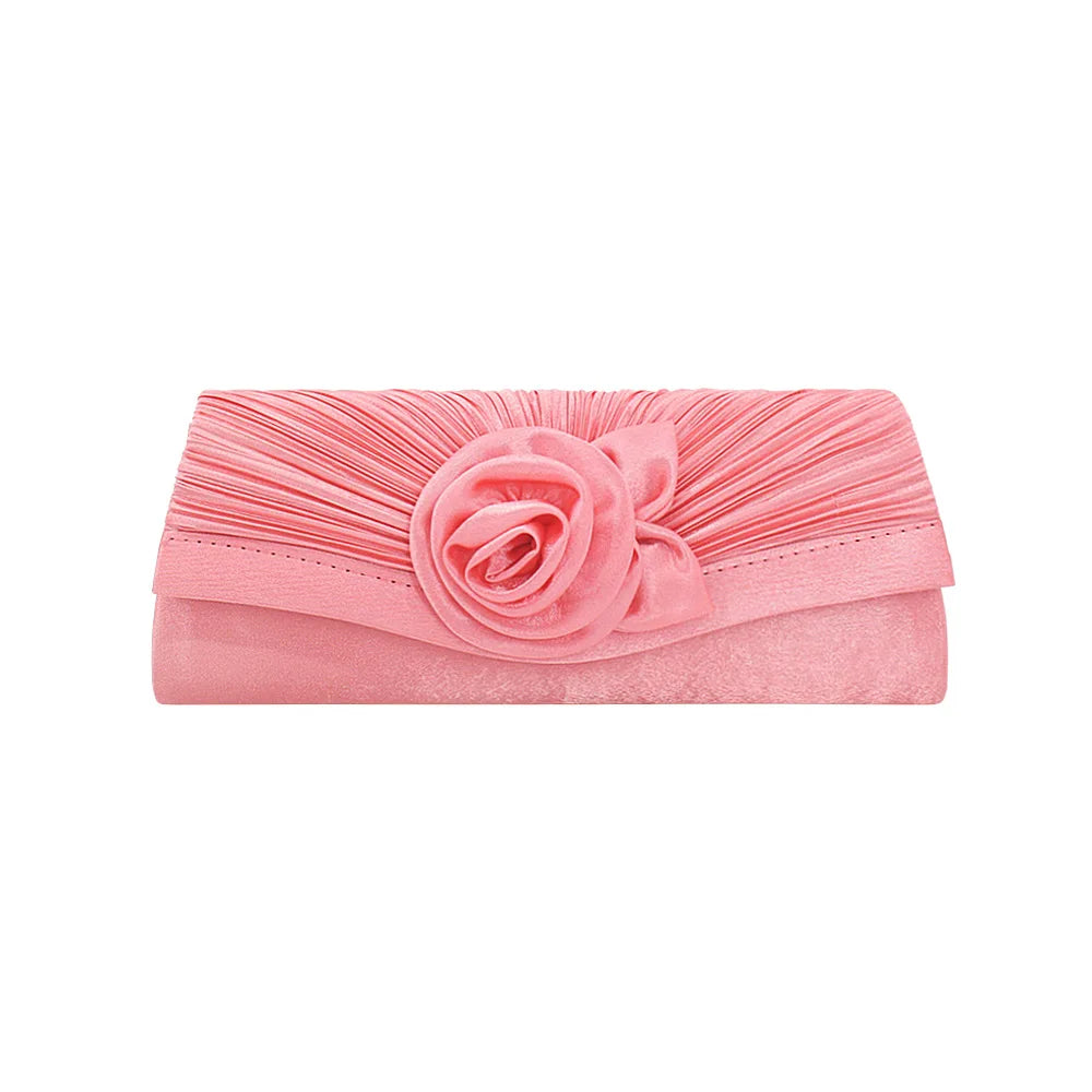 Women's Evening Bag Silk Dinner Bags Banquet Package Flower Clutch Envelope Bag Dress Party Shoulder Bag Chain Handbags Luxury