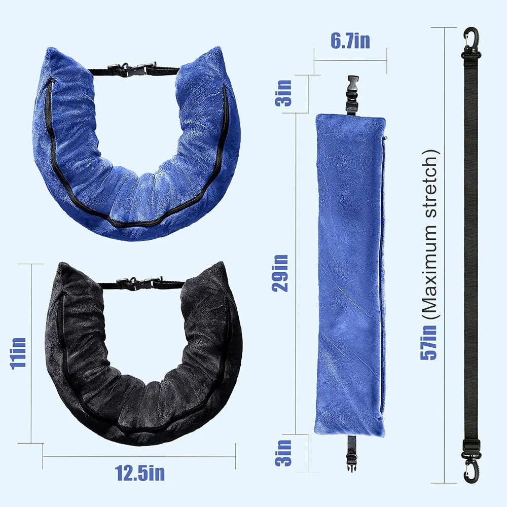 Multifunctional Fillable Travel Neck Pillow bag With Storage Pouch Comfortable U-Shaped Pillow Luggage Pillowcase Portable bag