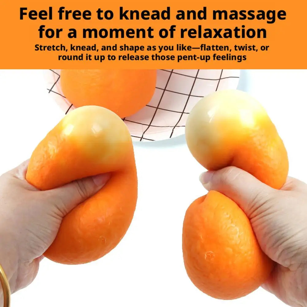 Orange Stress Crunchy Squeeze Ball Squishy Toy Soft Feel Fidget Toy Sensory Anti Stress Toys for Kids & Adults orange Toy