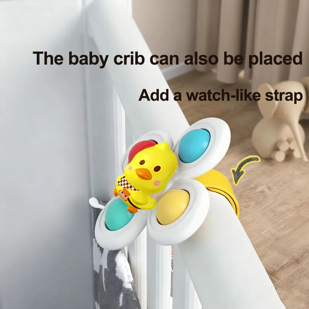 Suction Cup Spinner Toy Baby Bath Funny Game Educational Toy For Children Infant Sensory Stress Reliever Christmas Gifts for Kid