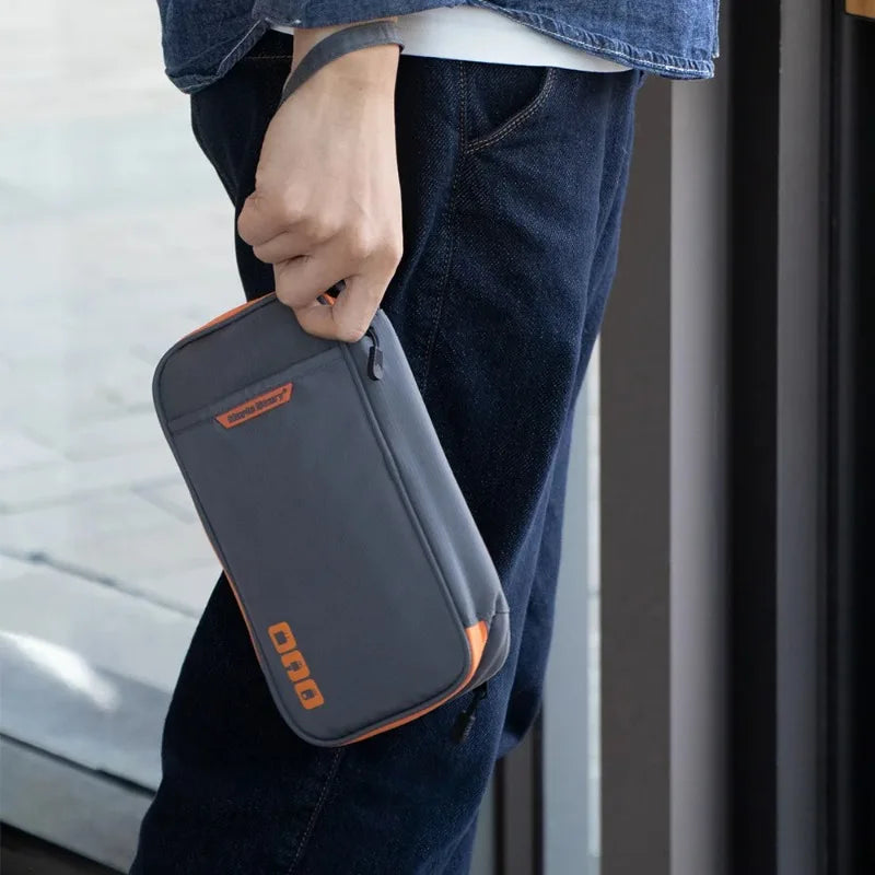 1pc Travel Cable Organizer Bag Portable Waterproof Carry Pouch for USB Charger Cord and Electronic Accessories