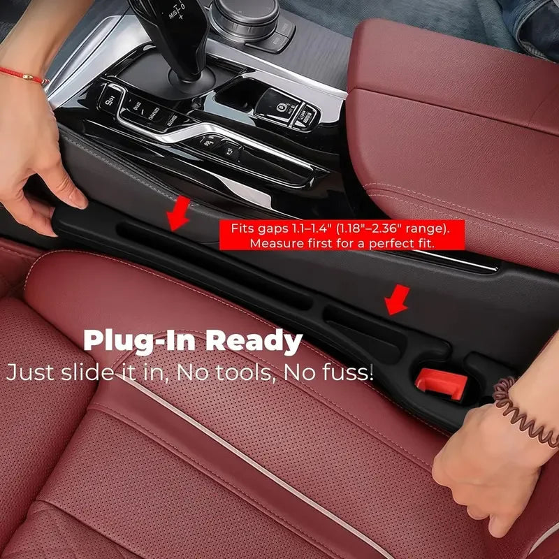 Car Seat Gap Plug With Anti-leak Strip and Storage Compartment; Car Seat Gap Preventer and Filler; Universal Car Interior Decoration Product.
