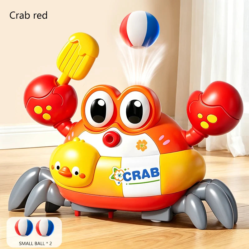 Kids Electric Crab Toy with Music and Lighting Education for 3 Year Children Gift