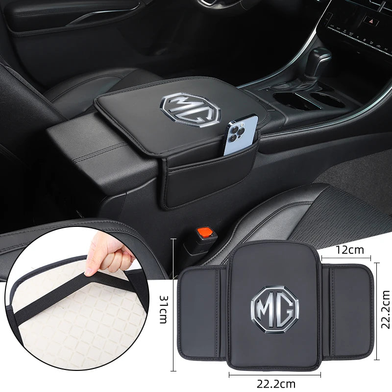 Car Armrest Box Pad Console Protector Armrest Storage Mat Accessories For Morris Garages MG 3 5 6 7 HS ZS GS Hector TF GT ZR RX5