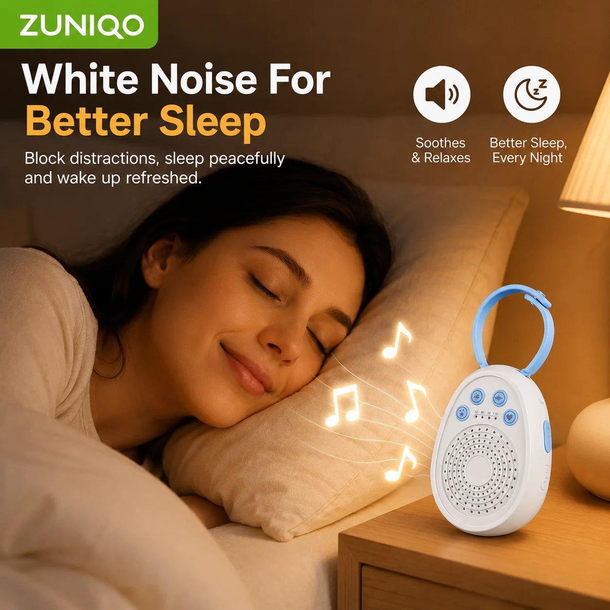 Baby White Noise Machine, Sleep in 3 Minutes, 20 Soothing Sounds, Portable USB Mini Sleep Device for Newborn, Travel & Crib