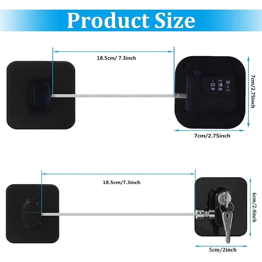 Window Children Protection  Safety With Metal Key or Coded Lock Refrigerator Lock Cabinet Locks Digital Password