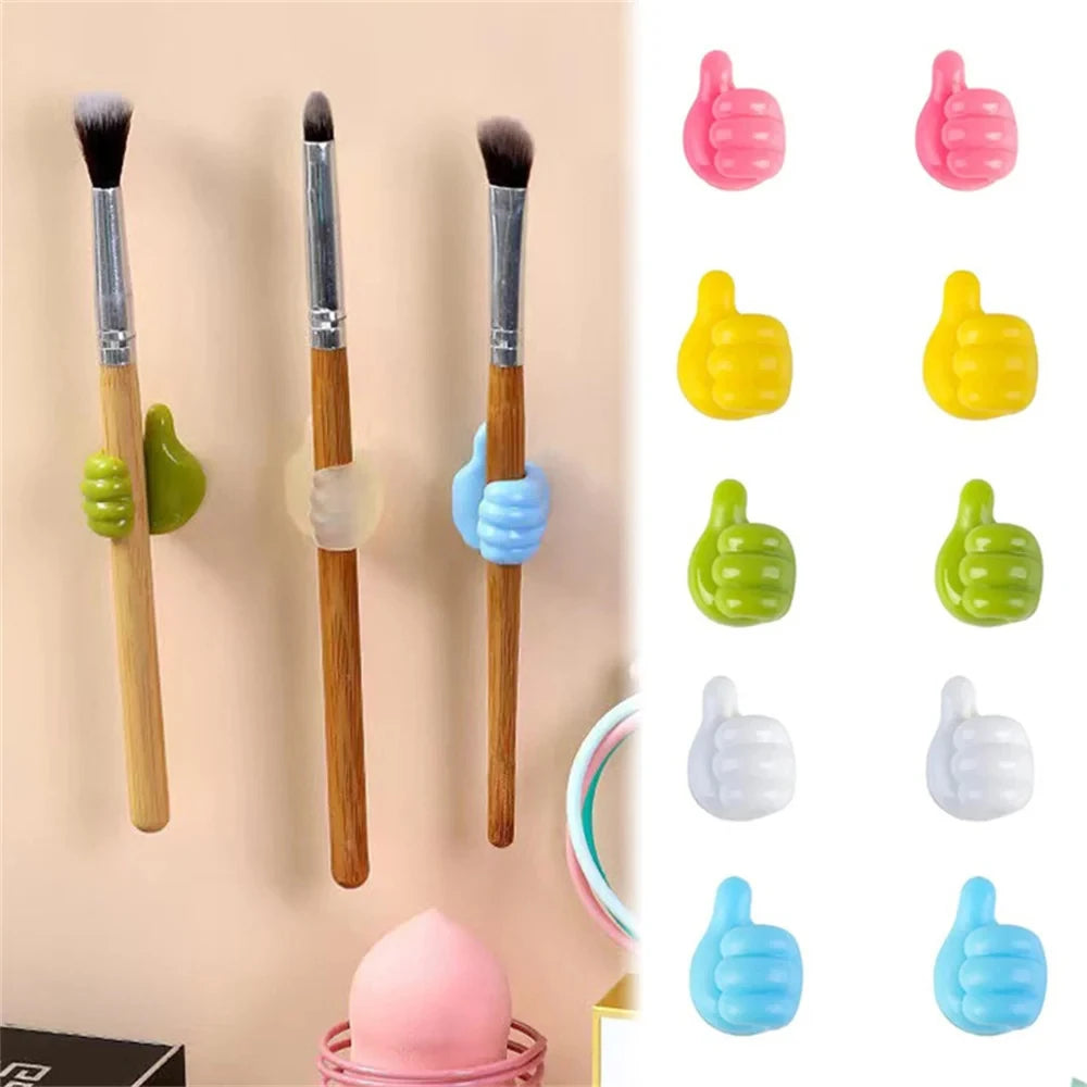 Hand-shaped Rubber Holder Glasses Cable Power Cord Charging Line Self Adhesive Mini Hook Car Storag Organizer Gadget Decorations