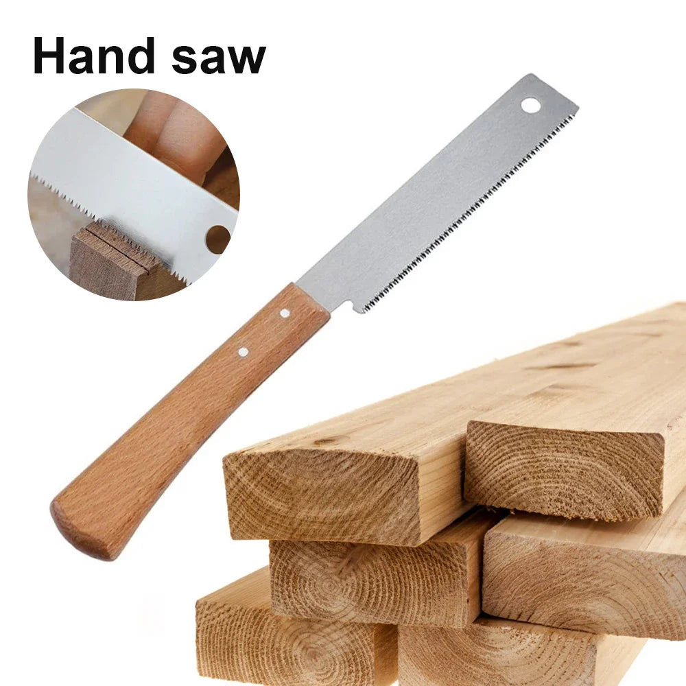 12 Inch Flush Cut Saw Wooden Straight Handle Hand Saw Single Edge Pull Saw Woodworking Trim Tool for Carpentry DIY Pruning