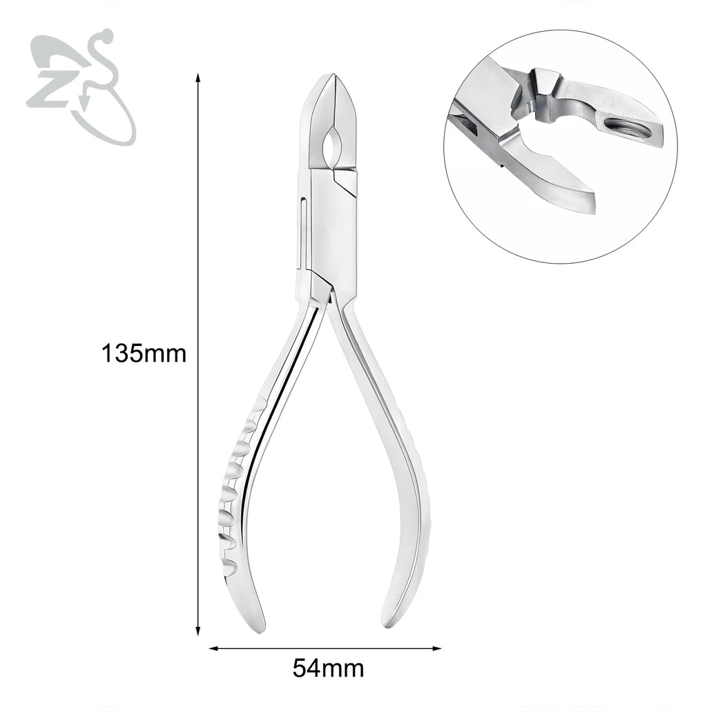 ZS 1PC Stainless Steel Piercing Clamp Slotted Locking Forcep Opening Piercing Plier Tool for Ear Lip Belly Navel Tongue Piercing