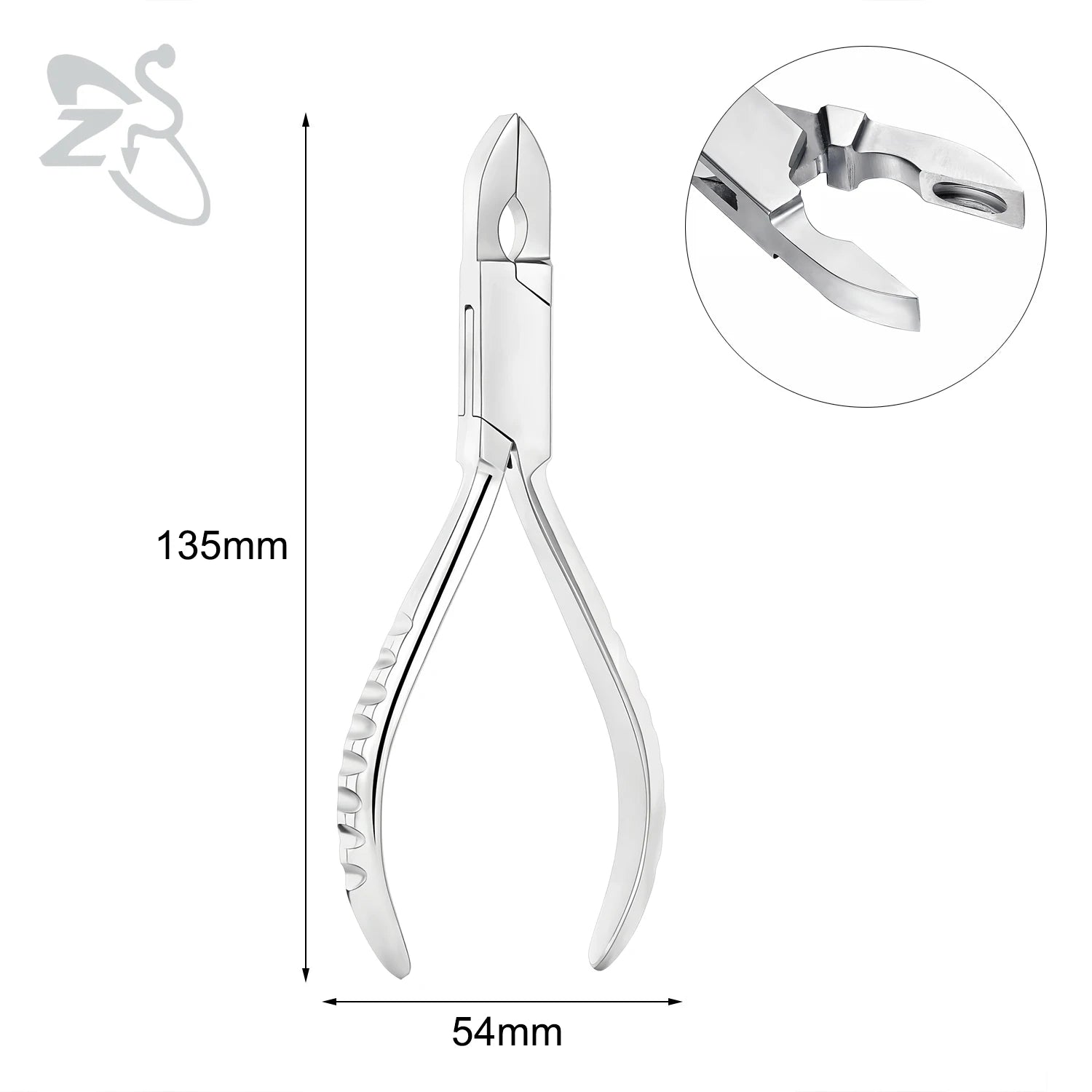 ZS 1PC Stainless Steel Piercing Clamp Slotted Locking Forcep Opening Piercing Plier Tool for Ear Lip Belly Navel Tongue Piercing