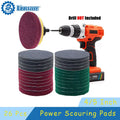 4/5 Inch Power Scouring Pads 26 Pcs Cleaning Brush Drill Kit for Kitchen Bathroom Auto Group Shower Tub Sanding Car Headlight