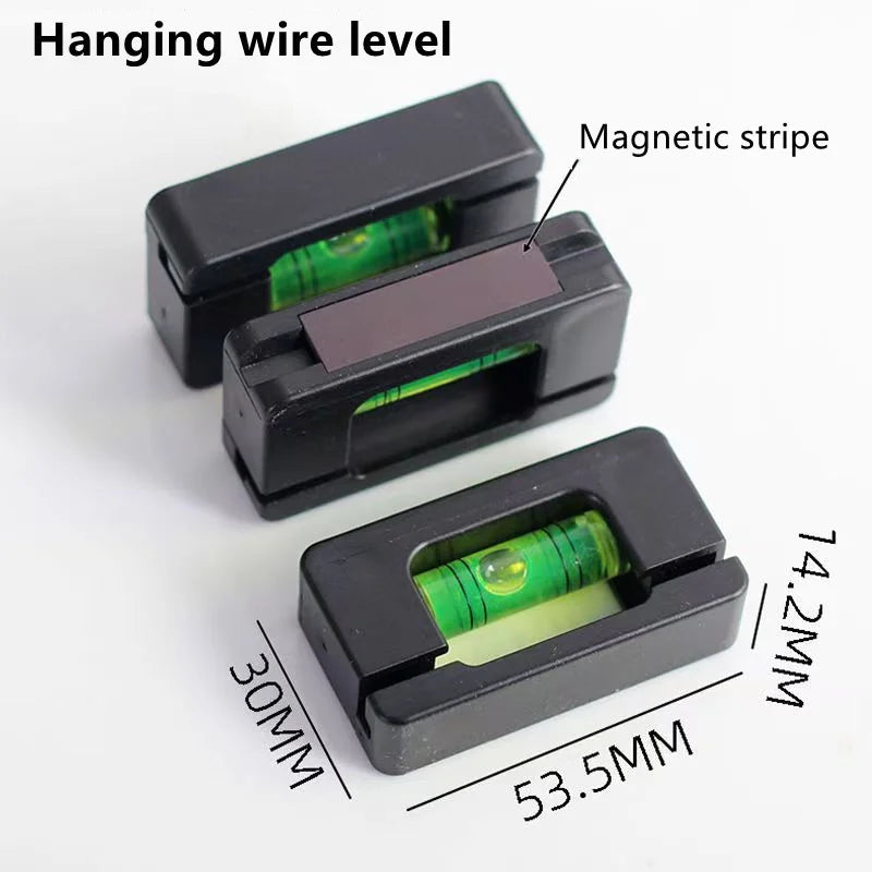 Magnetic Hanging Wire Level Threading Bracket Level Ruler Square Bubble Round Bullseye Scope Bubble Level Measuring Tool