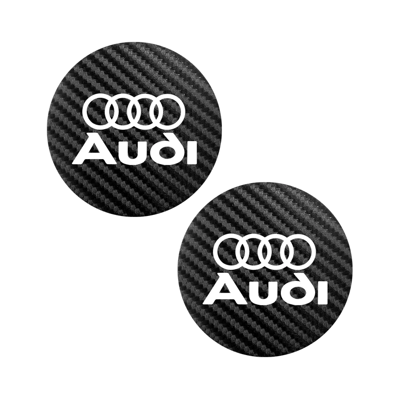 Car Coaster Cup Holder Carbon Fiber Pattern Non-Slip Mat For Audi Sline A4 A3 A6 TT S4 S5 S6 A1 A2 A5 A7 A8 Q1 Q2 Q3 Q4 Q5 Q6 Q7