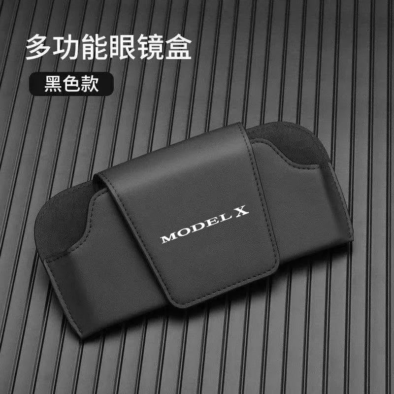 Car Sun Visor Leather Auto Sunglasses Clip Glasses Holder case Storage for Tesla modelY model3 modelX modelS model 3 X S Y