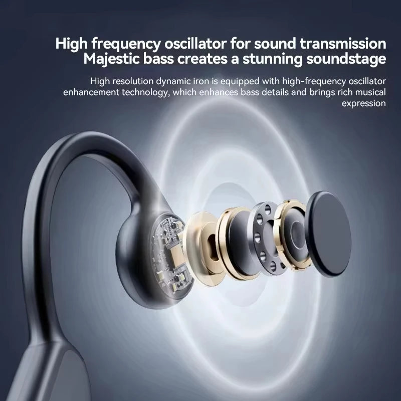 VIVO New X7 Real Bone Conduction  Bluetooth 5.4 Headphone Wireless Earphone Headset Hands-free with Mic for Running Sport