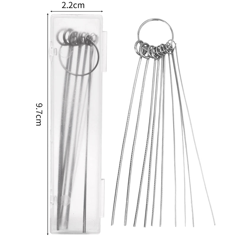 Stainless Steel Needle Shower Head Cleaning Brushes Set Suitable For Multi Size Shower Heads Bathroom Accessory Cleaning Tools