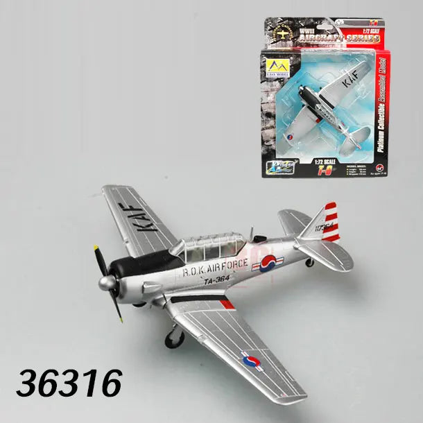 Easymodel 1/72 Scale Finished Military Aircraft Model Fighter Helicopter WWII and Modern Propeller Plane for Collection Display
