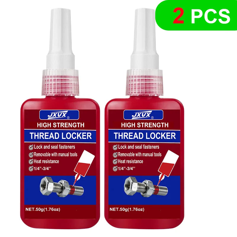 Threadlocker - Medium/High Strength (Blue/Red) Removable/Permanent Anti-Loosening Anaerobic Adhesive - Suitable for Metal Screws