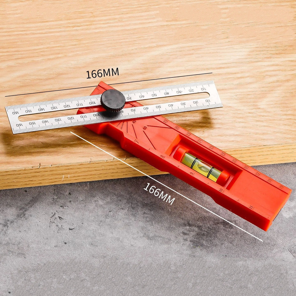 Scriber Marking Tools Multiple Angled Positioning Ruler Multi Angle Finder Gauge High Precise Bubble Level and Limit Marker