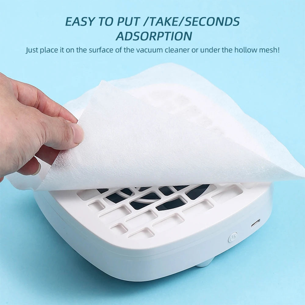 USB Mini Manicure Nail Vacuum Cleaner Strong Suction Nail Dust Collector Portable Nail Art Vacuum Dust Cleaner Extractor Fan
