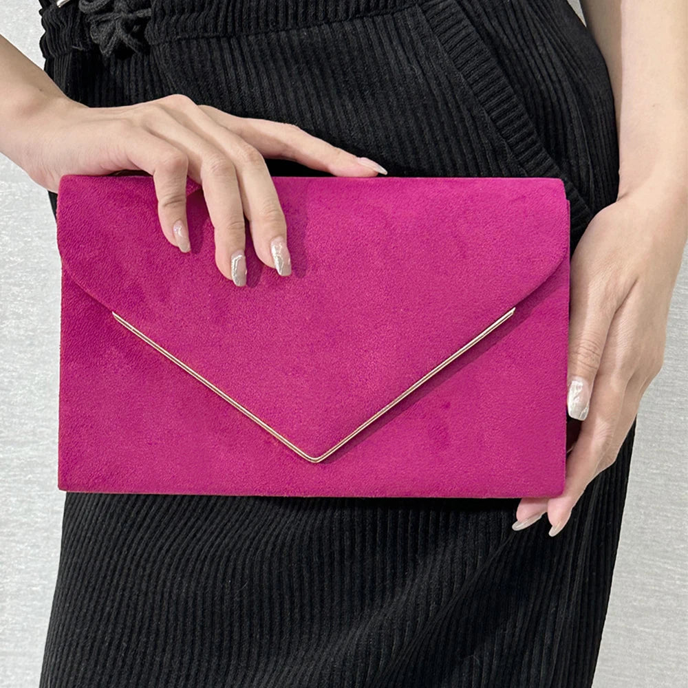 Velvet Envelope Bags Women Evening Wallets High Quality Clutches Banquet Dresses Clutch Over Shoulder Bags with Chain Handbags