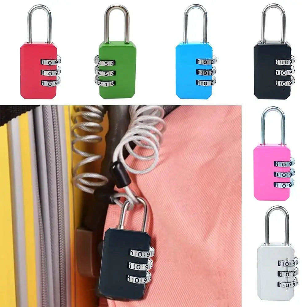 3 Dial Digit Number Combination Password Lock Travel Security Protect Locker Suitcase For Luggage/Bag/Backpack/Drawer Small