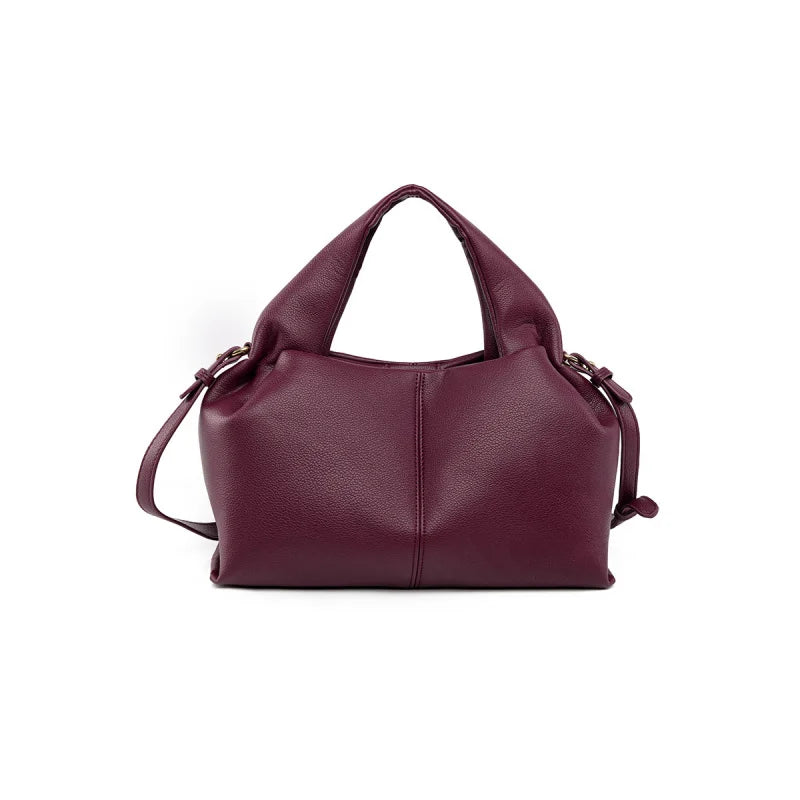 Women New Soft Leather Cloud Bag Fashion Minimalist Crossbody Bag Senior Feeling Large Capacity Work Handbag