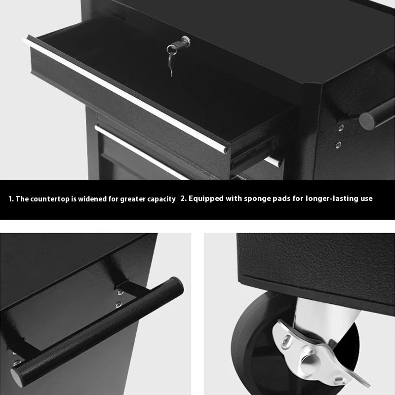 7-Drawer Tool Cabinet Auto Car Repair Rolling Tool Trolley Multifunctional Workshop Home Toolbox Cabinet Iron Storage Box 수납장