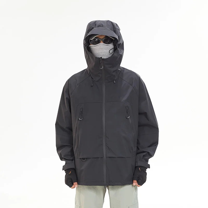 CHRLCK Men's Waterproof Hiking Jackets Spring Autumn Windproof Camping Windbreaker Women Fishing Trekking Running Jacket Unisex