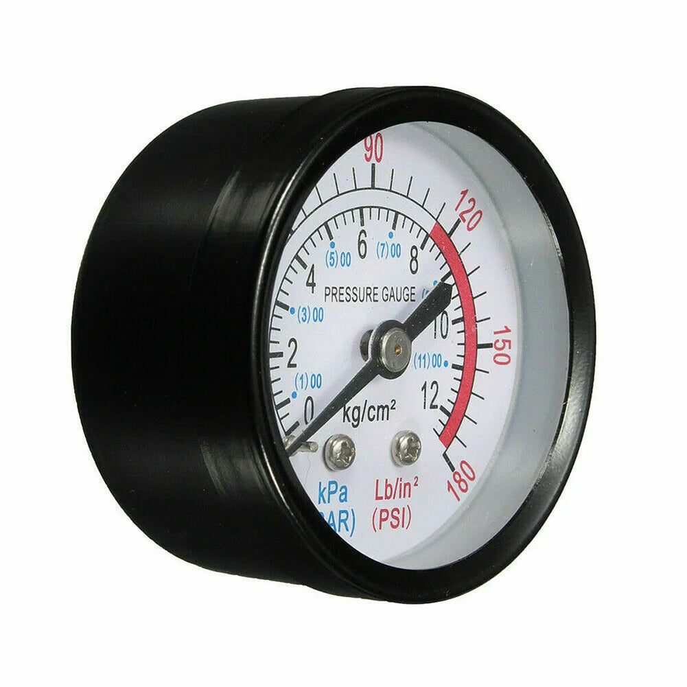 0-180PSI 0-12Bar Water Pressure Dial Hydraulic Pressure Gauge Meter Manometer For Air Compressor