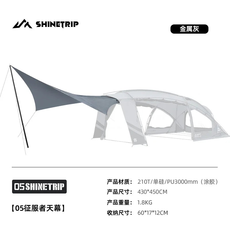 Camping Tarp Canopy Camping Tent, UV Protection, Waterproof, Mosquito Proof, Outdoor Sun Shelter Tent