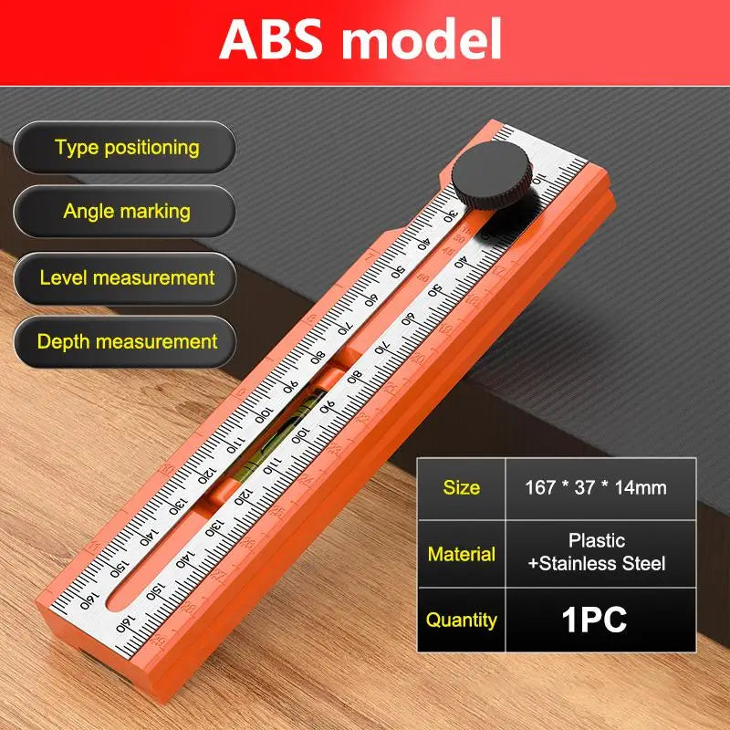 Marking Protractor Multi Angle Ruler Foldable Depth Measuring Tool Gauge For Woodworking Leveling Posit