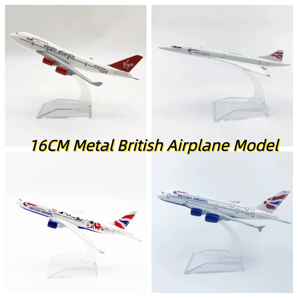 16CM Scale Airplanes British Airways a380 Plane Model ONE Worid b777 b747 Aircraft Diecast Miniature Authentic Souvenir Plane