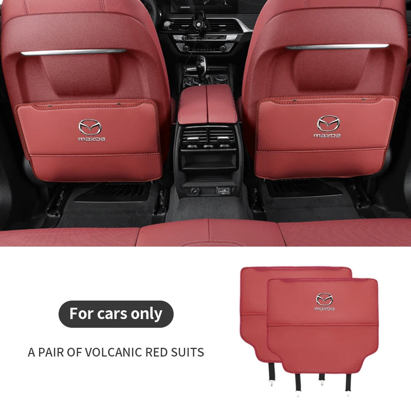 Mazda 3 5 6 SKYACTIV Axela Atenza CX30 CX5 CX8 CX9 MX5 RX8 RX7 BT50 Car Seat  Back Storage Bag Anti-wear Backrest Anti-kick Pad