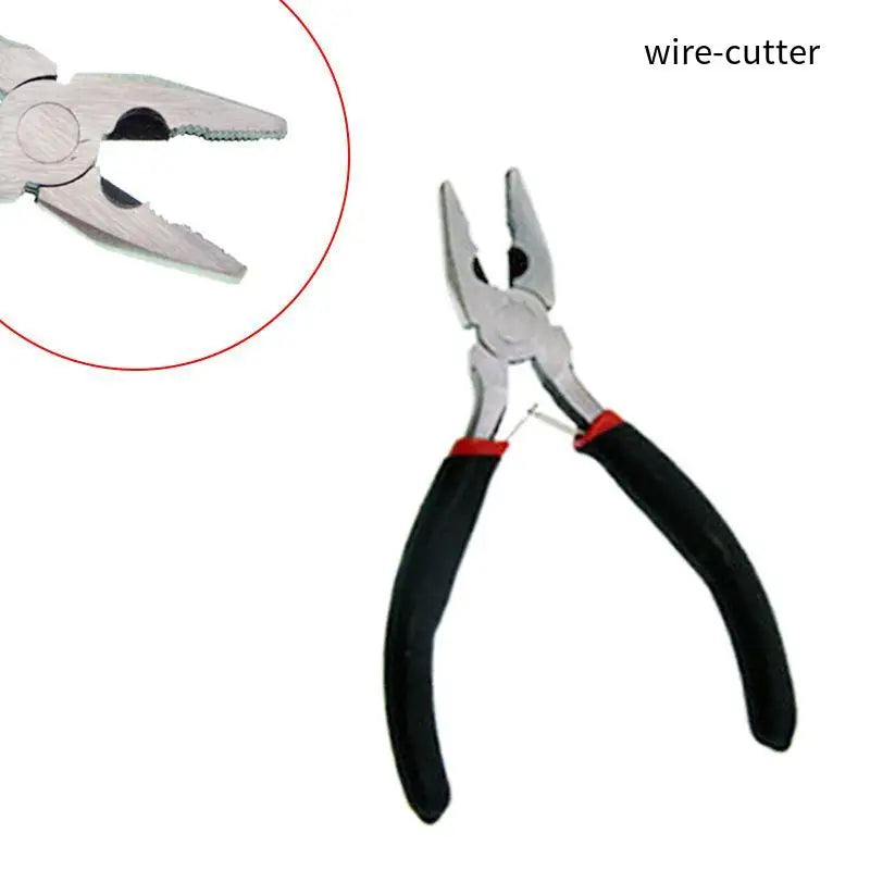 4.5 Inch Mini Small Pliers with Teeth and Pointed Nose Pliers Handmade Small Flat Mouth Pliers Jewelry Pliers Extended Toothless