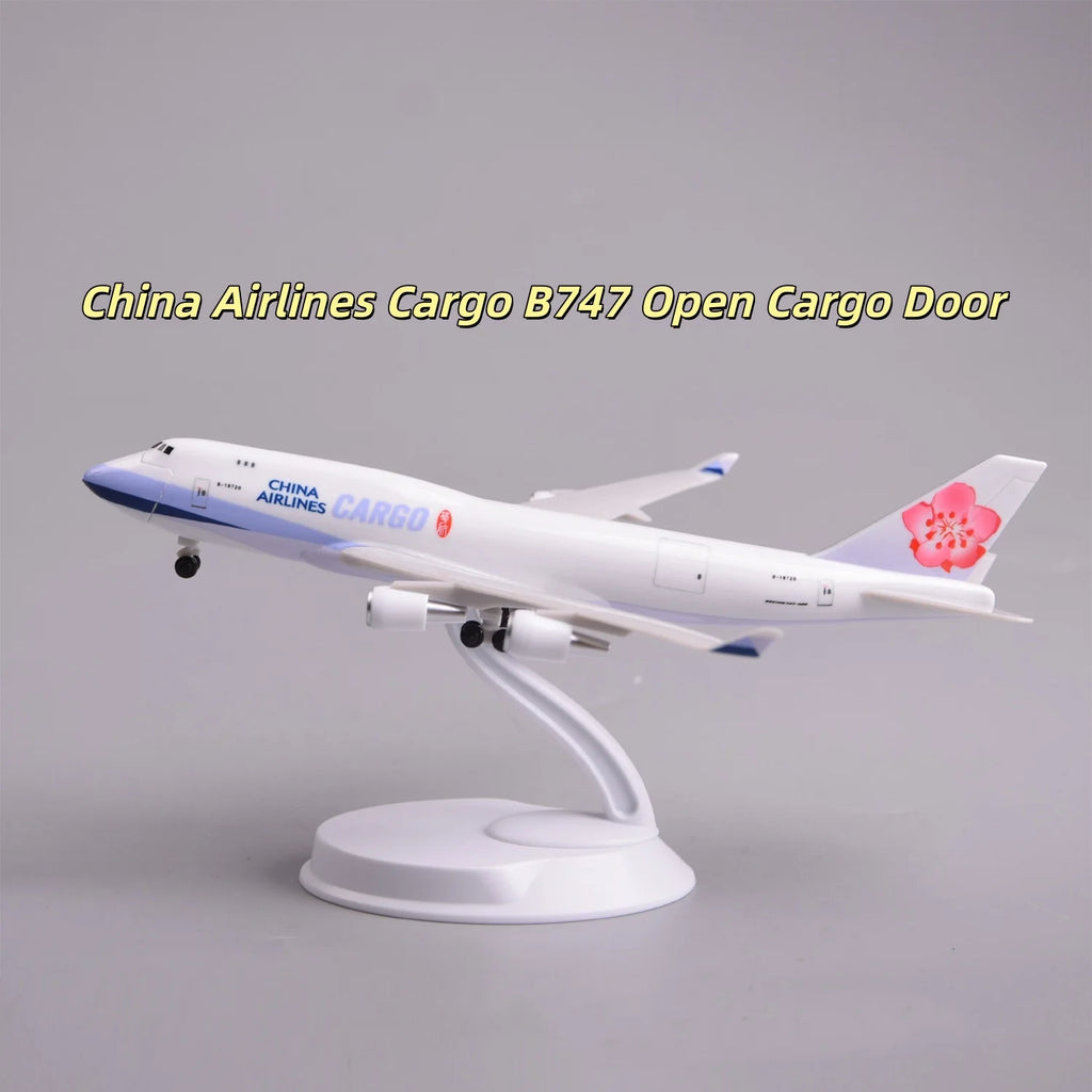 CHINA Cargo B747 Airplane Toy Openable Cargo Door 20CM Scale ABS Model Miniature Airplane Toy Model Souvenir Toy Plane Aviation
