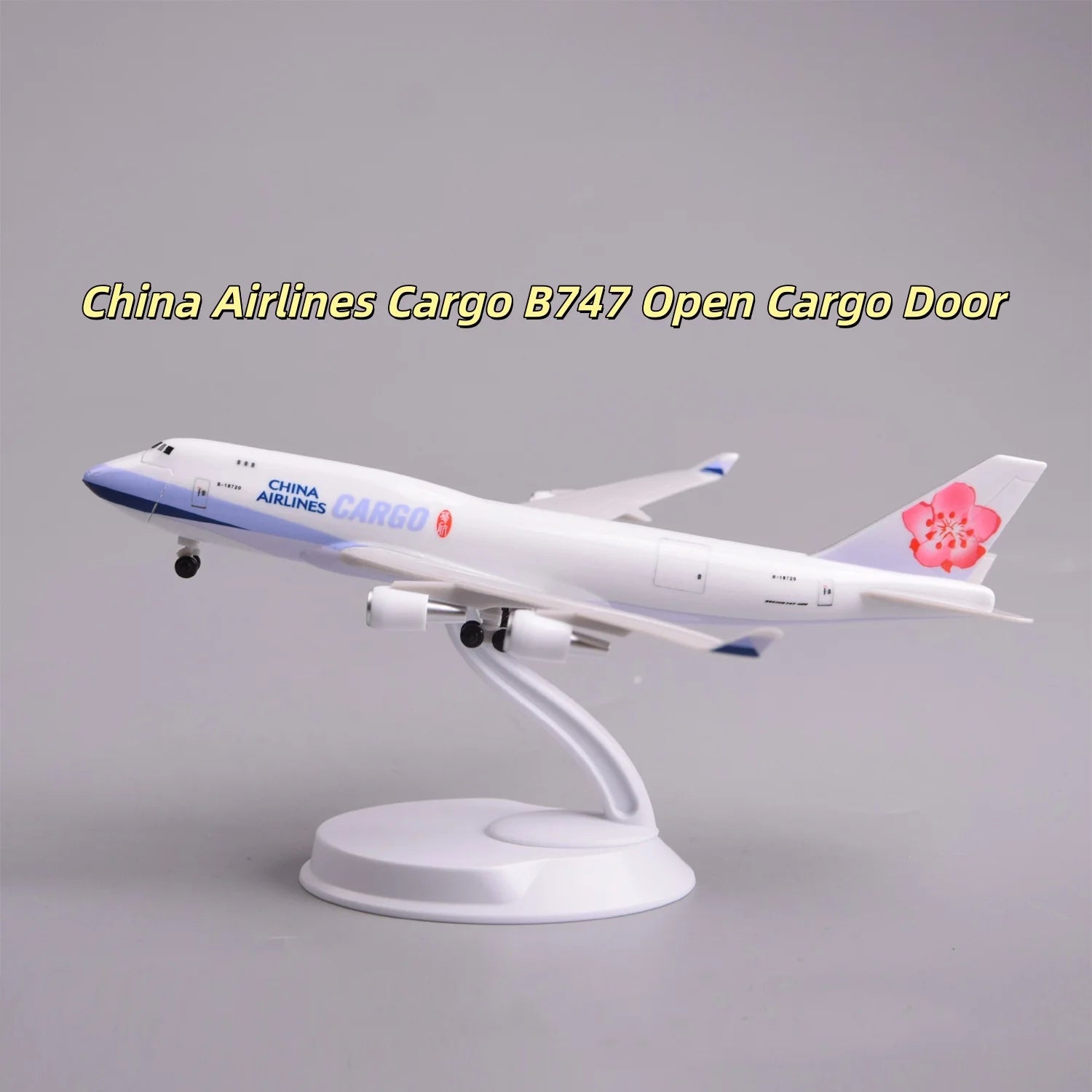 CHINA Cargo B747 Airplane Toy Openable Cargo Door 20CM Scale ABS Model Miniature Airplane Toy Model Souvenir Toy Plane Aviation