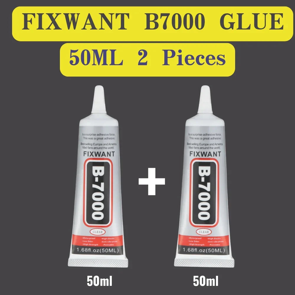 B-7000 T-7000 Clear & Black Glue 15/50/110ml, Fast Drying Waterproof Resin Adhesive for Phone Screen Repair, Jewelry Craft