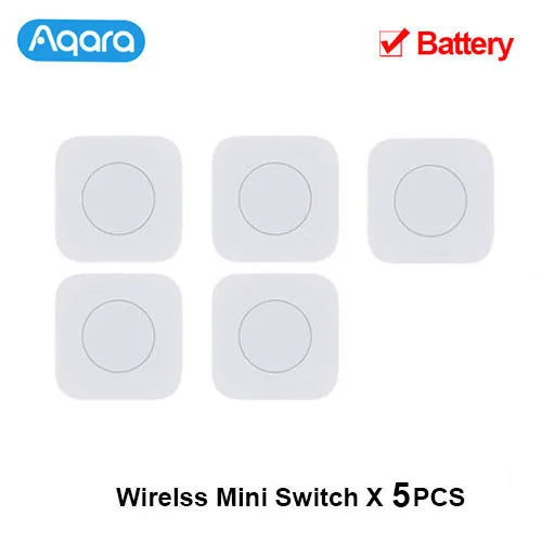 Aqara Wireless Mini Switch Zigbee Connection Versatile 3-way Control Button for Smart Home Devices Compatible For Mi Home APP