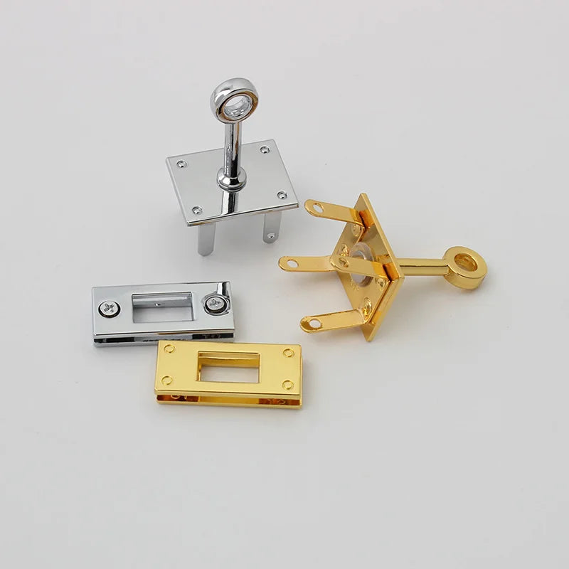 1Set Fashion Metal Bag Locks Clasp Bag Lcok Set For Handbags Purse Tote Closures Snap Clasps DIY Craft Hardware Bag Accessories